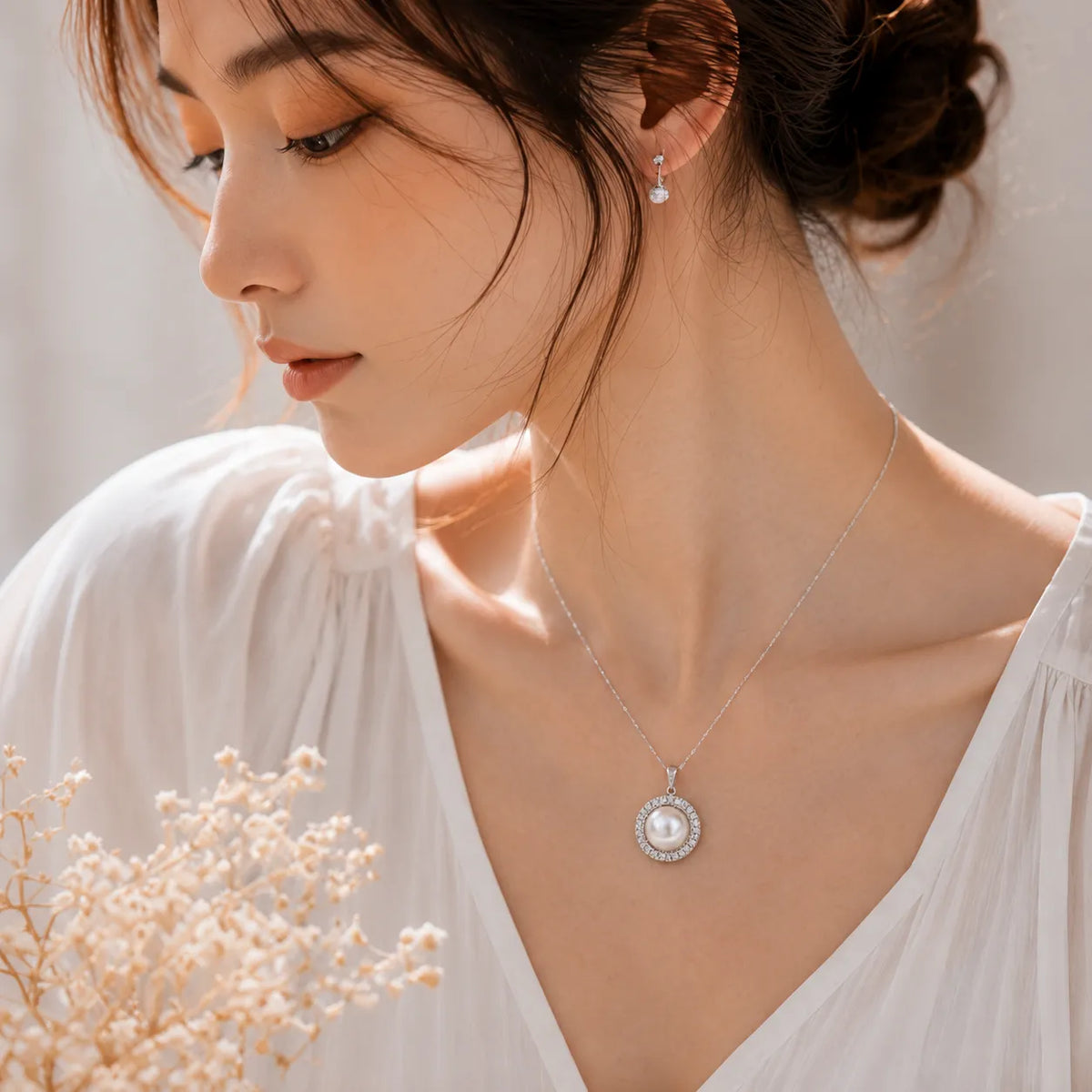 月圆 | Pearl Pendant 10-11mm