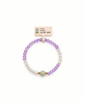 紫水晶大珍珠手链 | Baby Pearl Bracelet with Purple Crystal